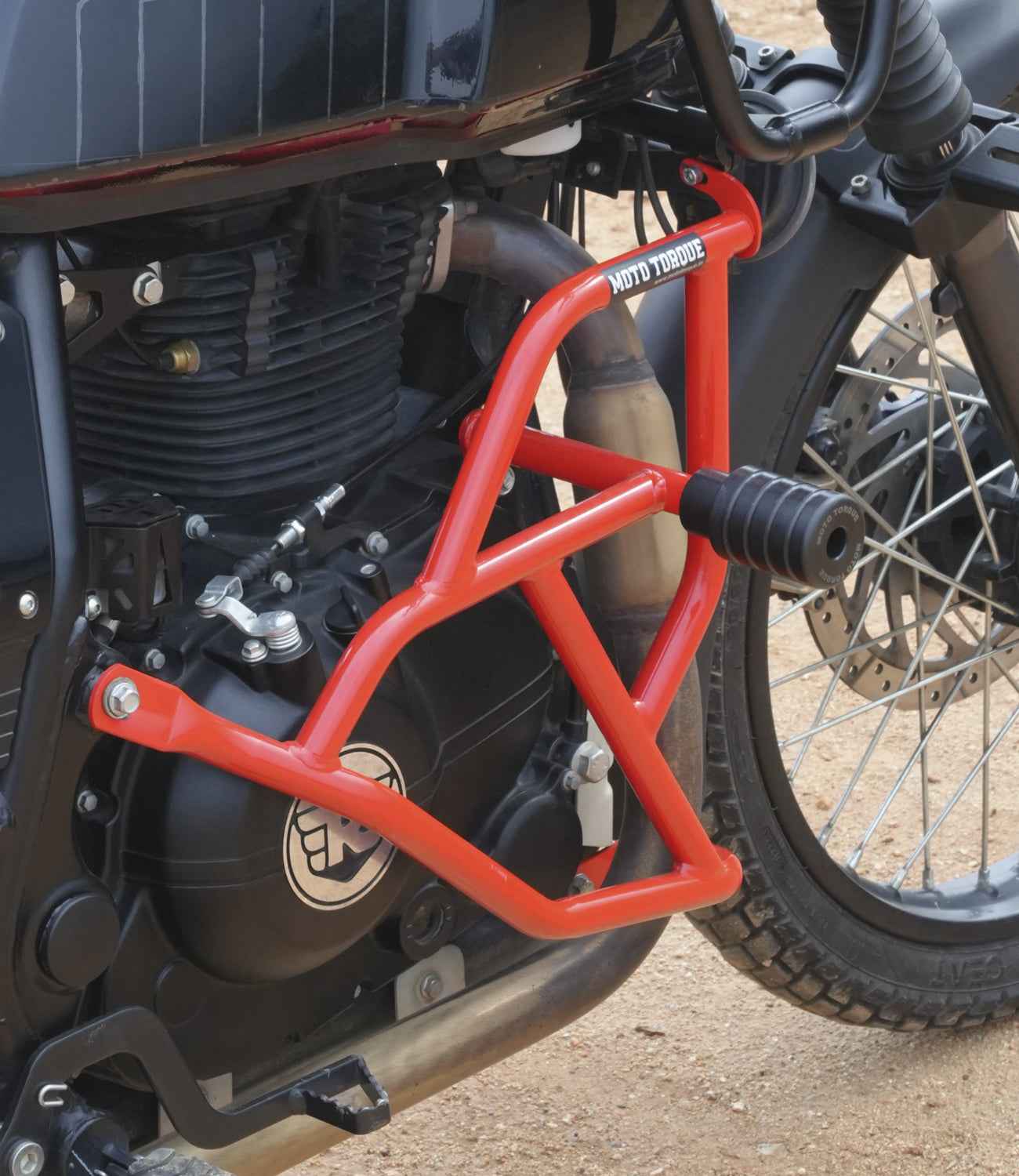 Moto Torque Himalayan Crash Guard - Guardian Red for Maximum Protection - Motodrift