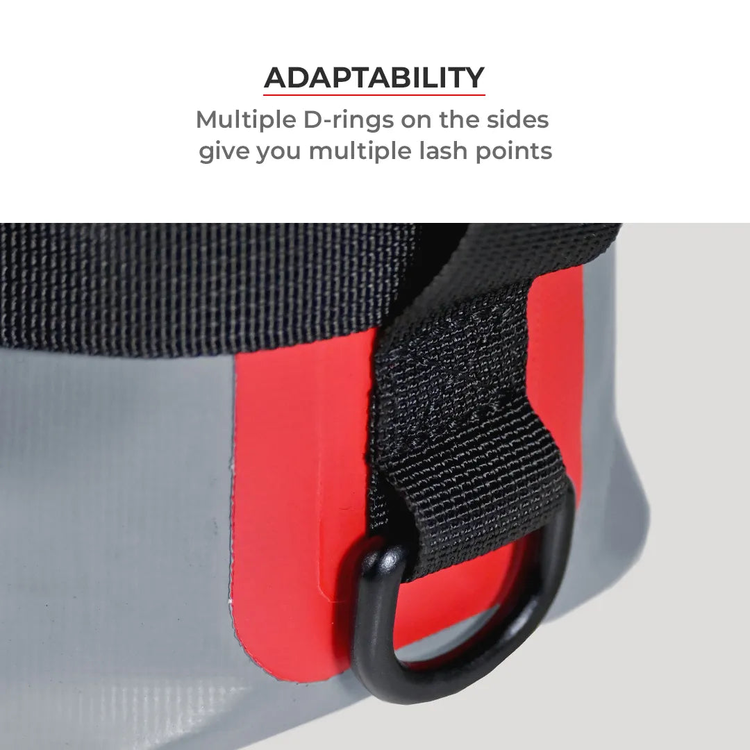 VIATERRA DRYBAG 8L - 100% Waterproof Motorcycle Tailbag / Rear Rack Bag (Universal with Versatile Mounting) - Motodrift