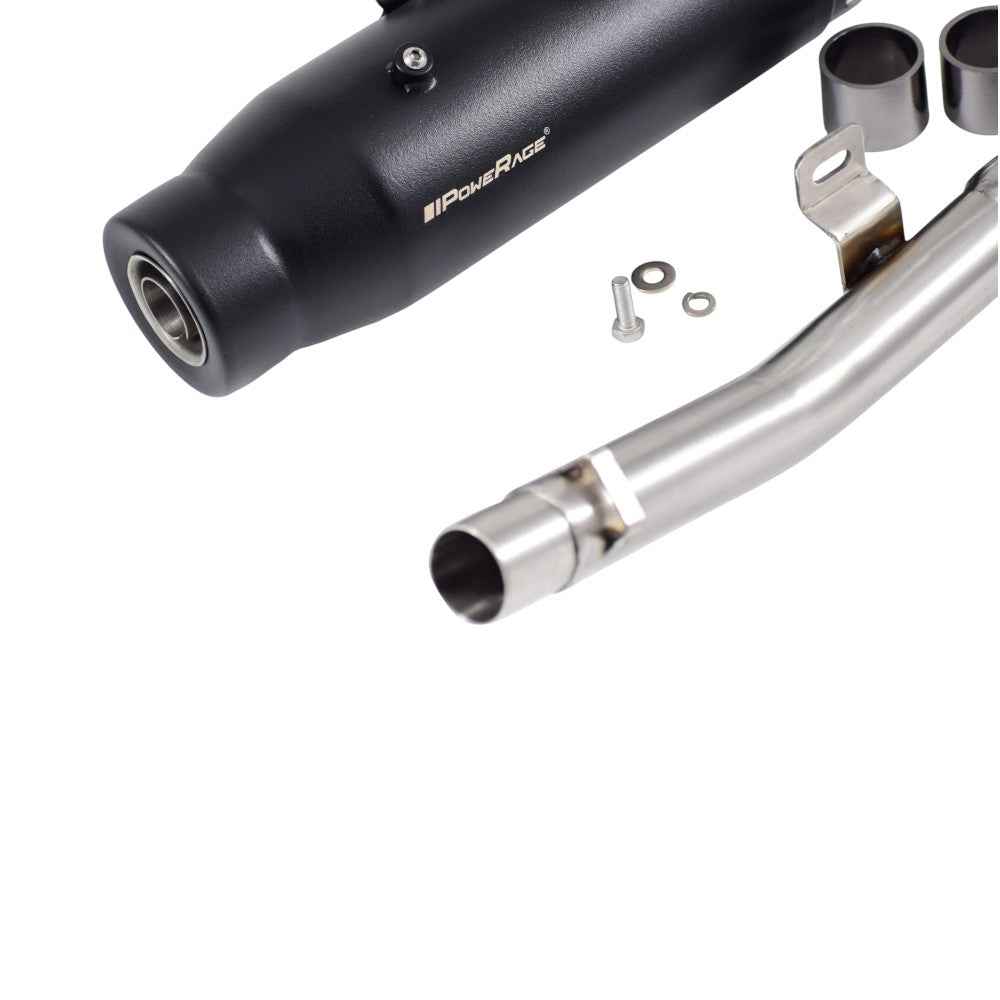 Powerage Exhaust Slip-On Exhaust for RE BEAR 650 with de-cat Pipe – OE Type - Motodrift