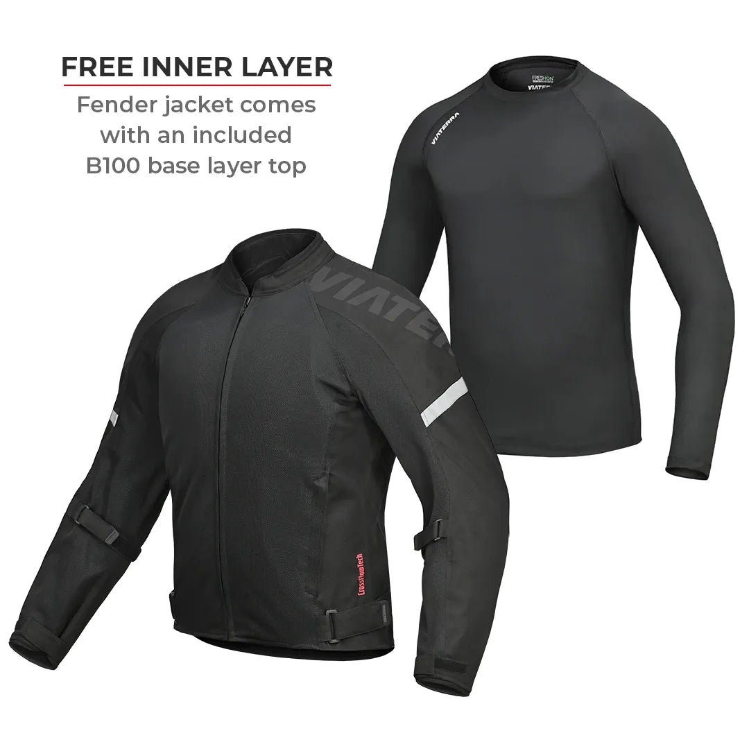 Viaterra Fender – Urban Mesh Riding Jacket with Base Layer - Motodrift