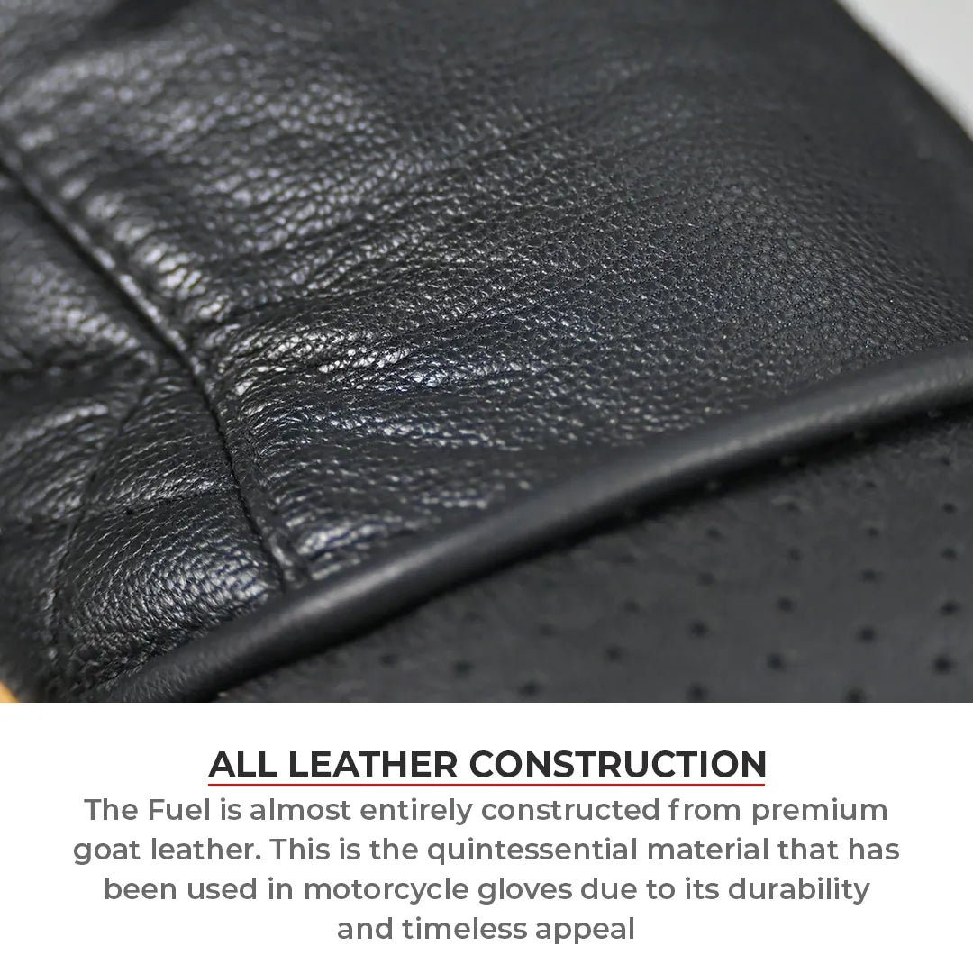 Viaterra FUEL Retro Classic Leather Motorcycle Gloves - Motodrift