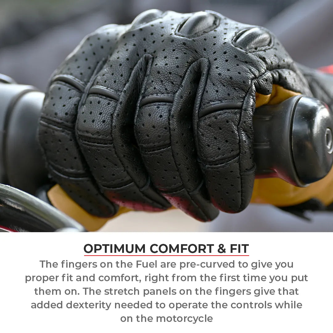 Viaterra FUEL Retro Classic Leather Motorcycle Gloves - Motodrift