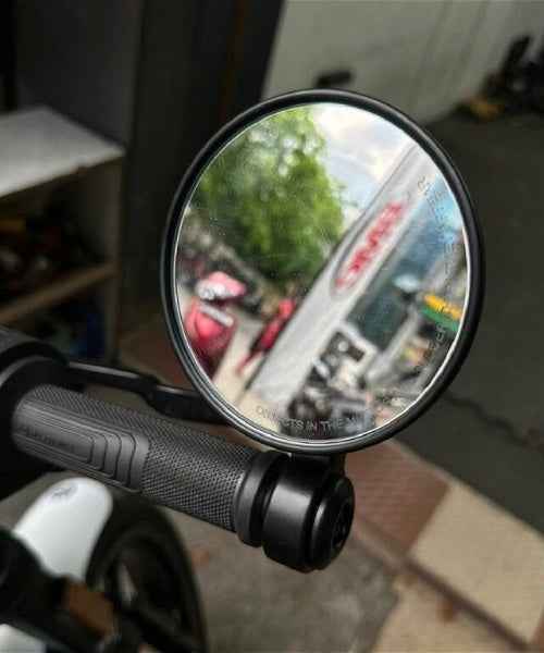 Autobird Round Bar End Mirrors - Motodrift