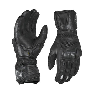 VIATERRA Grid Full Gauntlet Motorcycle Riding Gloves - Orange - Motodrift