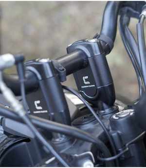 Carbon Racing 2 Inch Handlebar Risers For Royal Enfield Himalayan 450 (Black) - Motodrift