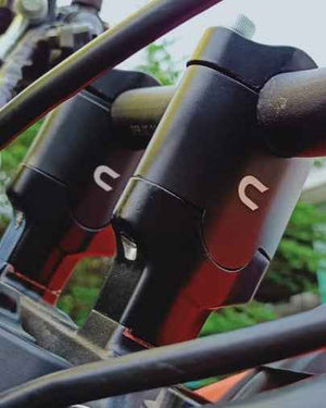 Carbon Racing Straight Handlebar Risers For KTM 250 / 390 Adventure - 50 mm - Motodrift