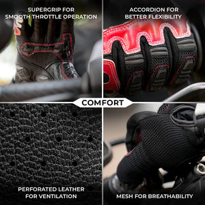 Viaterra Holeshot Pro Semi-Gauntlet Riding Gloves - Motodrift
