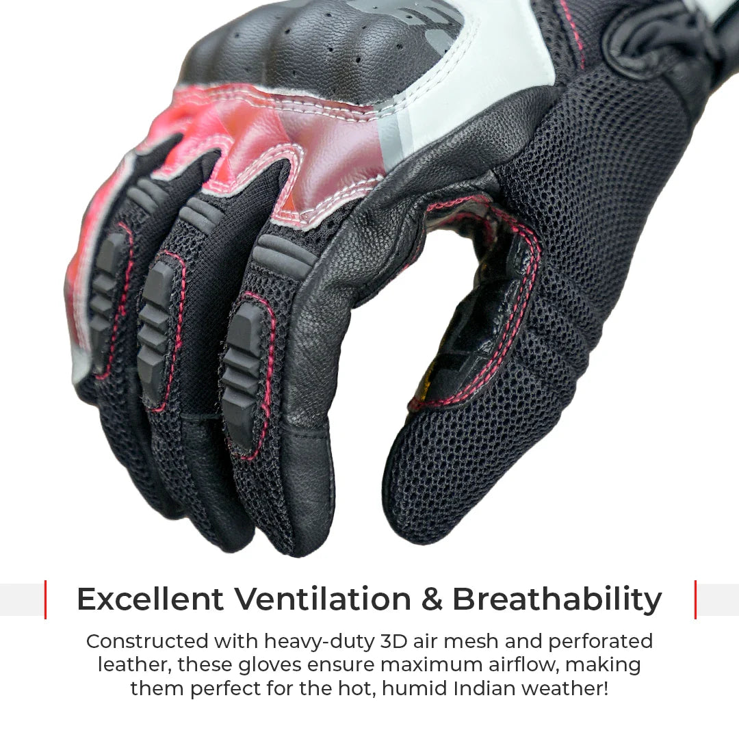 Viaterra Holeshot Pro Semi-Gauntlet Riding Gloves - Motodrift