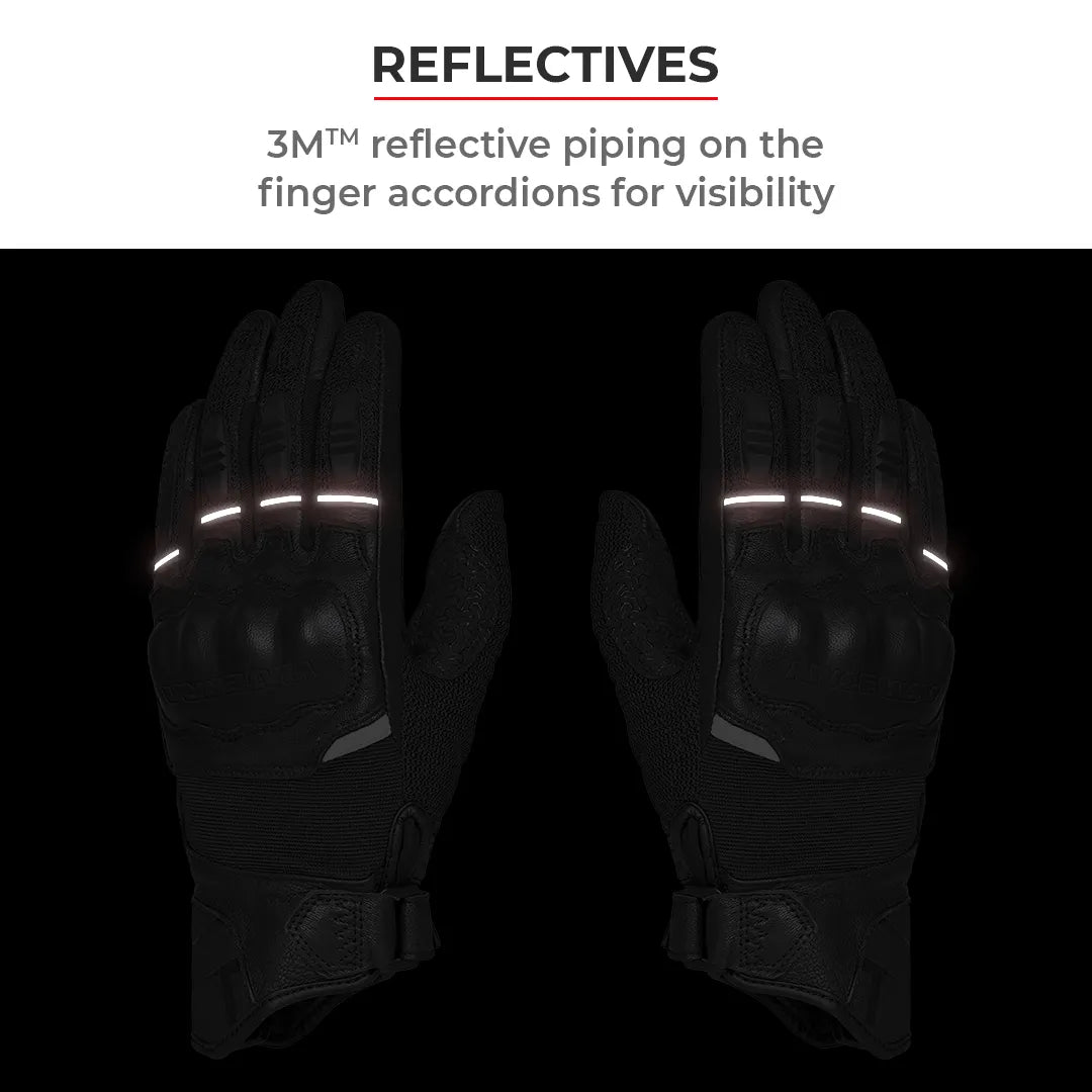 Viaterra Holeshot Riding Gloves For Men - Black - Motodrift