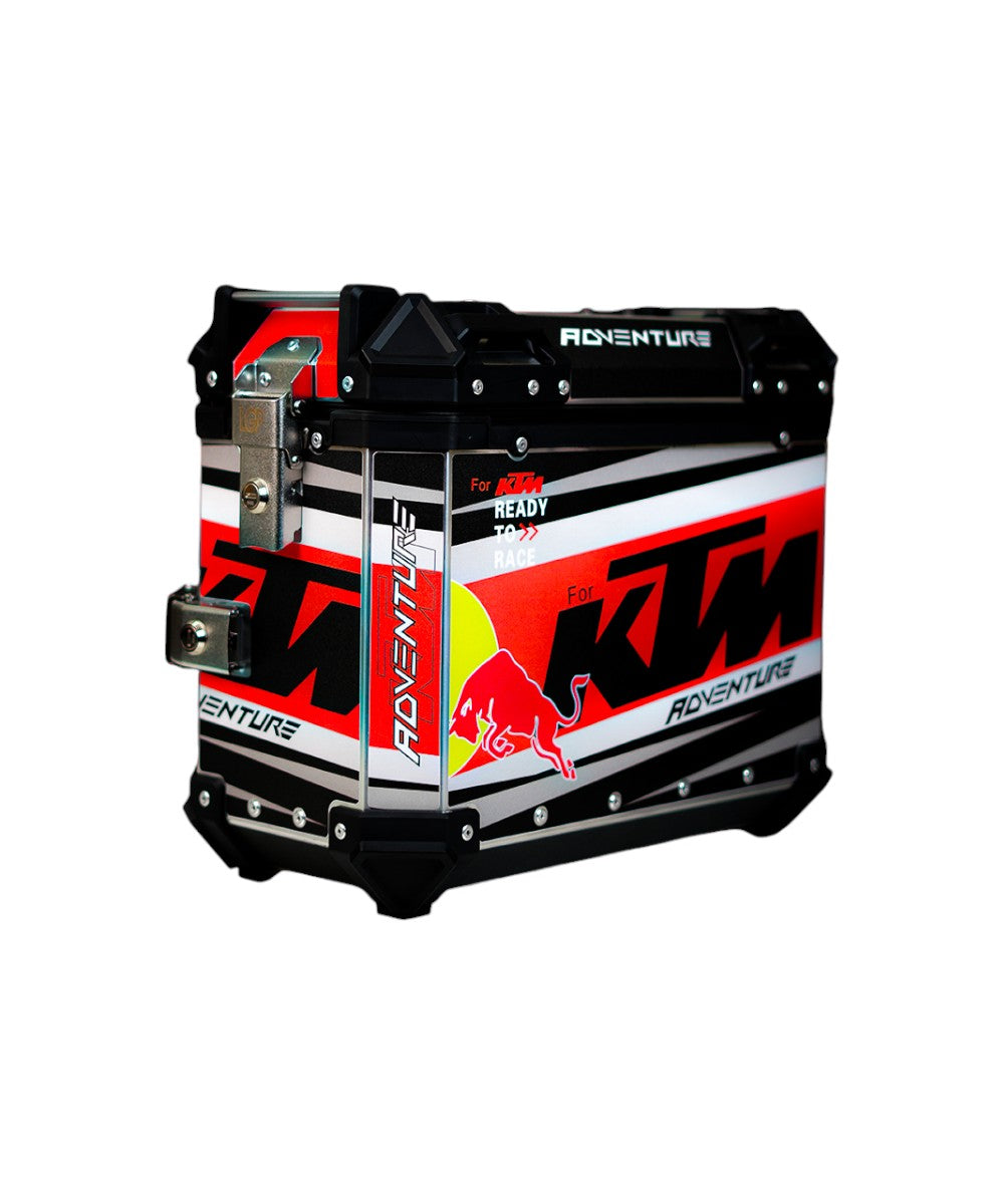 LGP Premium Aluminium KTM Graphics Top Box & Panniers - Motodrift
