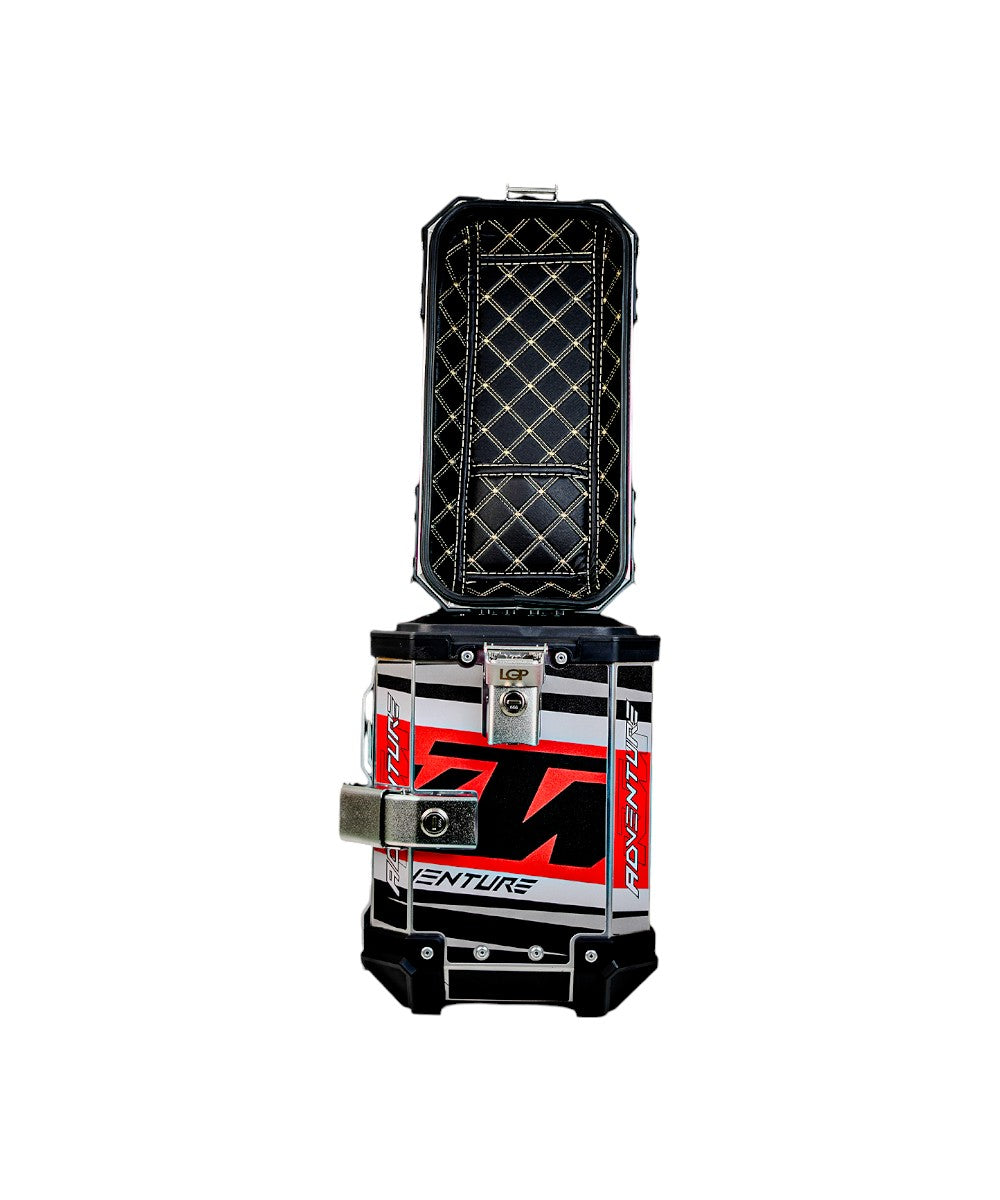 LGP Premium Aluminium KTM Graphics Top Box & Panniers - Motodrift