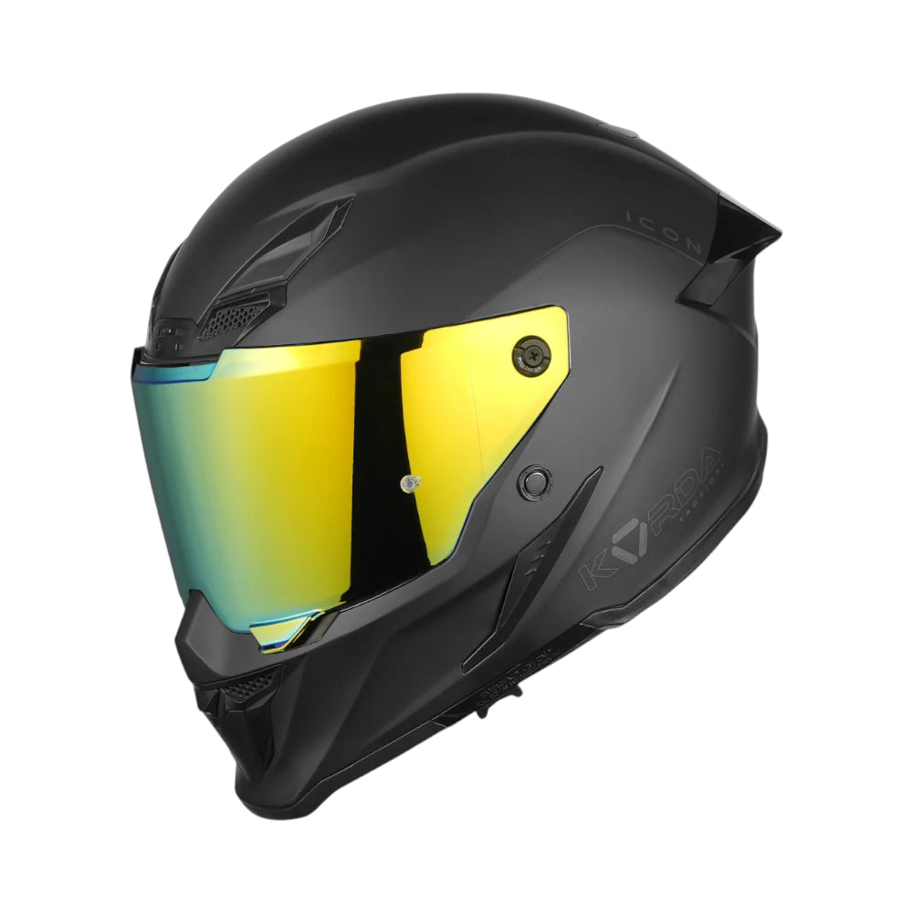 cheap icon motorcycle helmets Korda Icon Solid Matt Black Helmet – Stylish Matte Finish & Rider Safety –  Motodrift