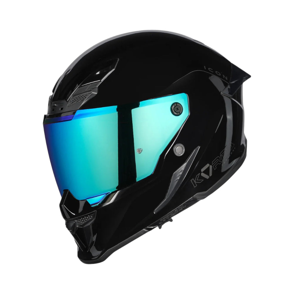 gsx icon helmets Korda Icon Solid Gloss Black Helmet – Premium Safety & Sleek Riding Style –  Motodrift