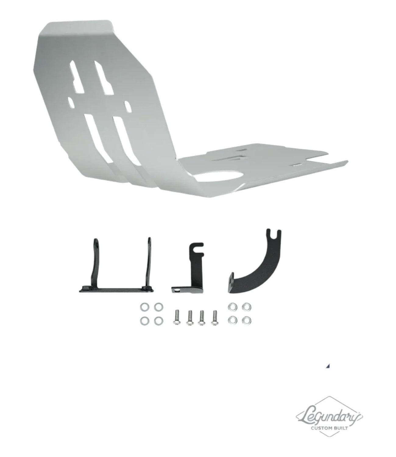 LCB Combat Bash Plate For Royal Enfield Super Meteor 650 (Silver) - Motodrift