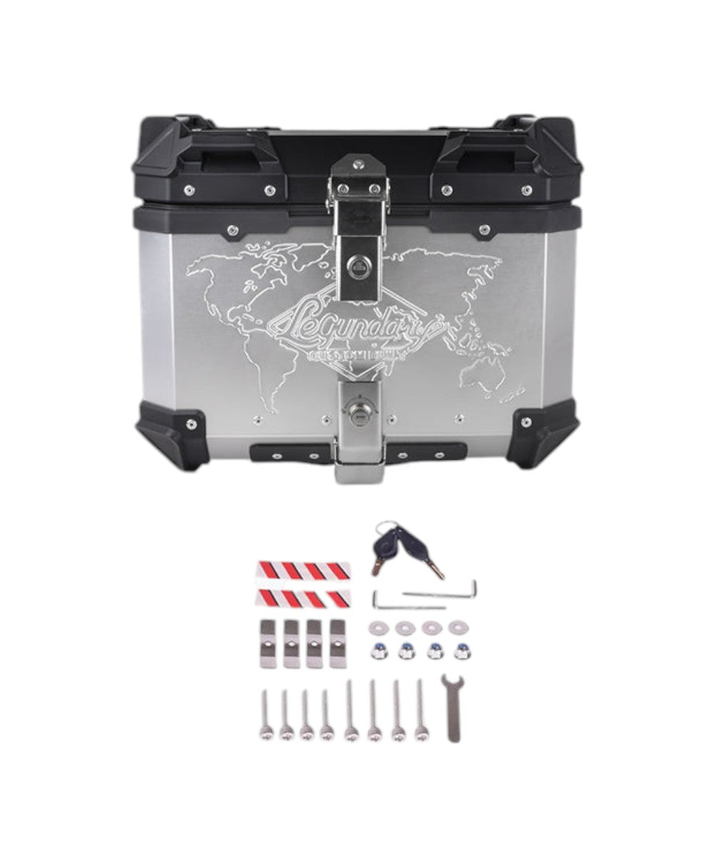 LCB Fort Knox Series TC 45L Aluminium Top Box With Backrest Pad - Motodrift