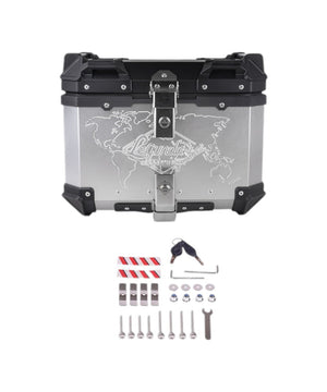 LCB Fort Knox Series TC 45L Aluminium Top Box With Backrest Pad - Motodrift