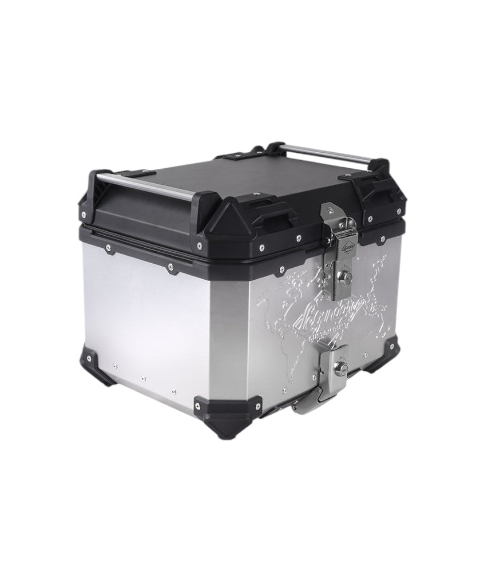 LCB Fort Knox Series TC 45L Aluminium Top Box With Backrest Pad - Motodrift