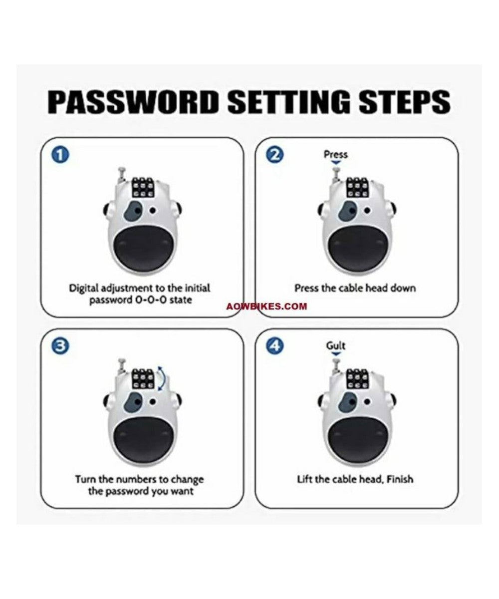 LGP 3 digit Anti Theft Helmet Lock Portable - Motodrift