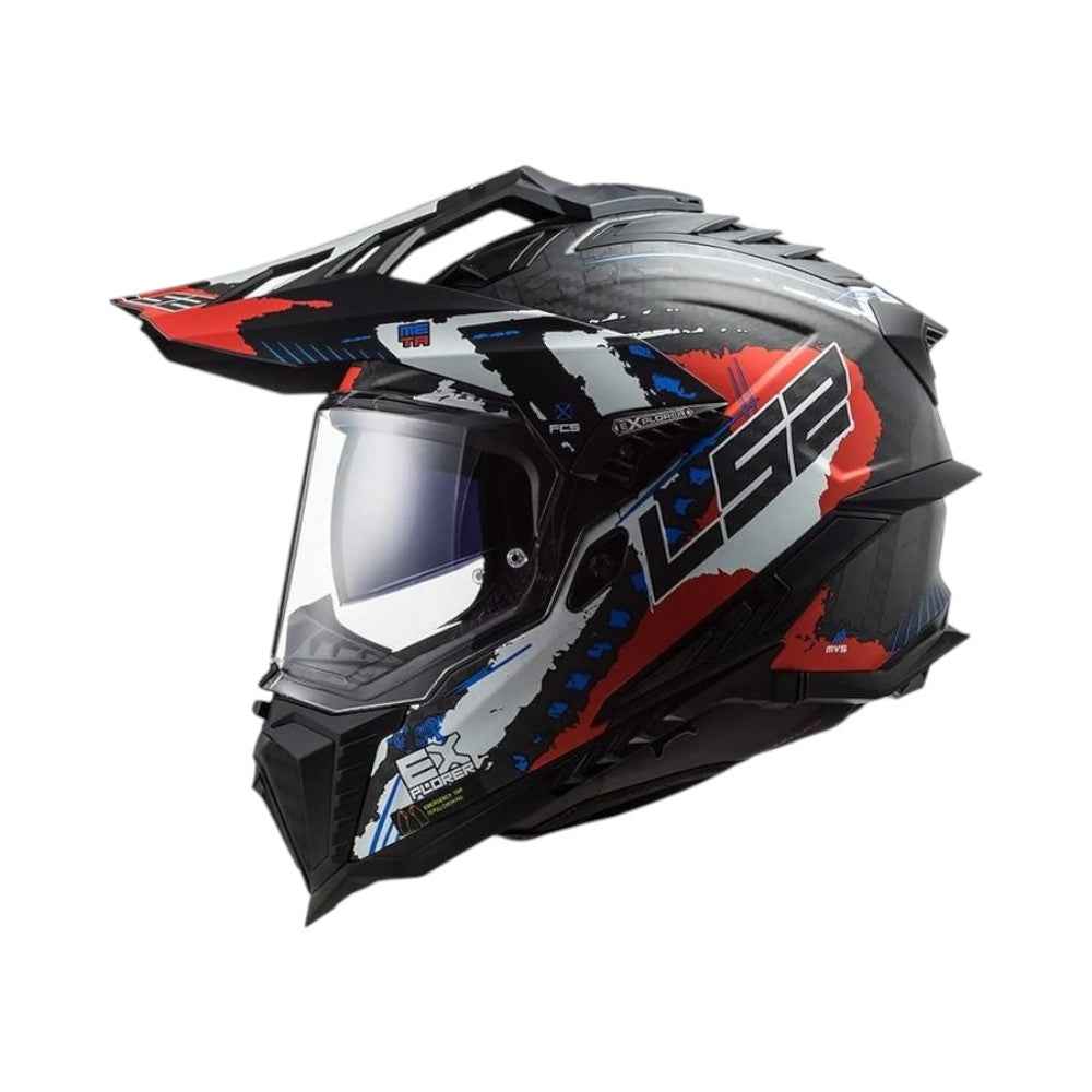 LS2 MX701 Explorer Carbon Extend Matt Red