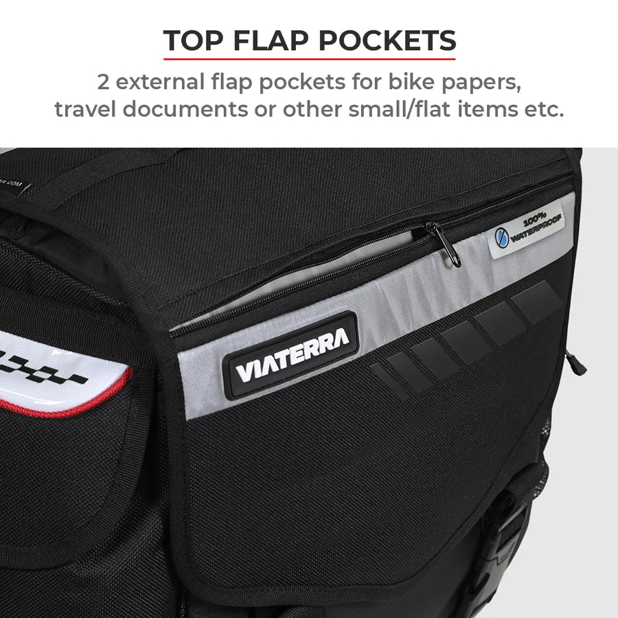 Viaterra Leh - 100% Waterproof Motorcycle Saddlebags - Motodrift