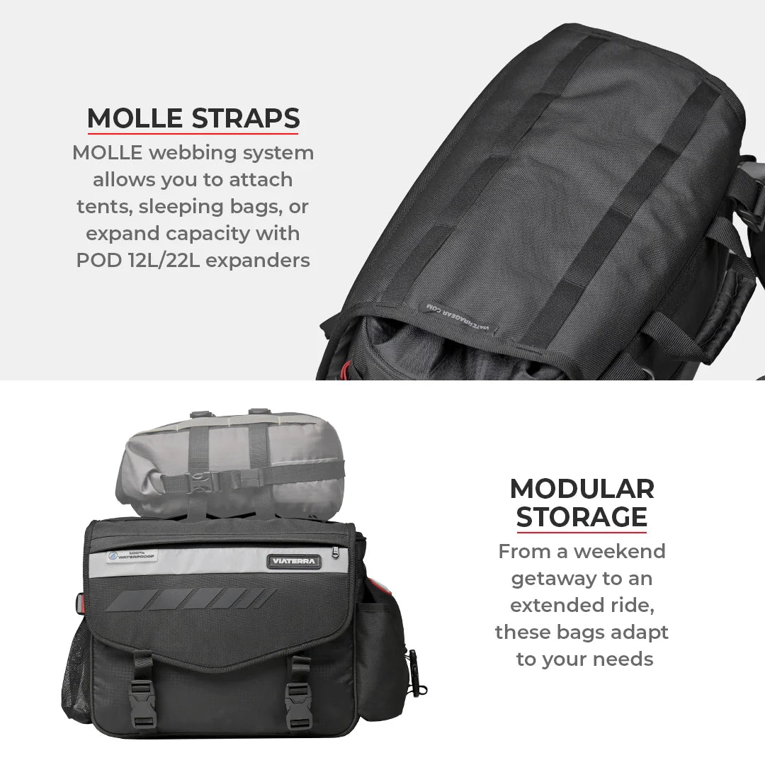 Viaterra Leh Mini 100% Waterproof Saddlebags - Motodrift