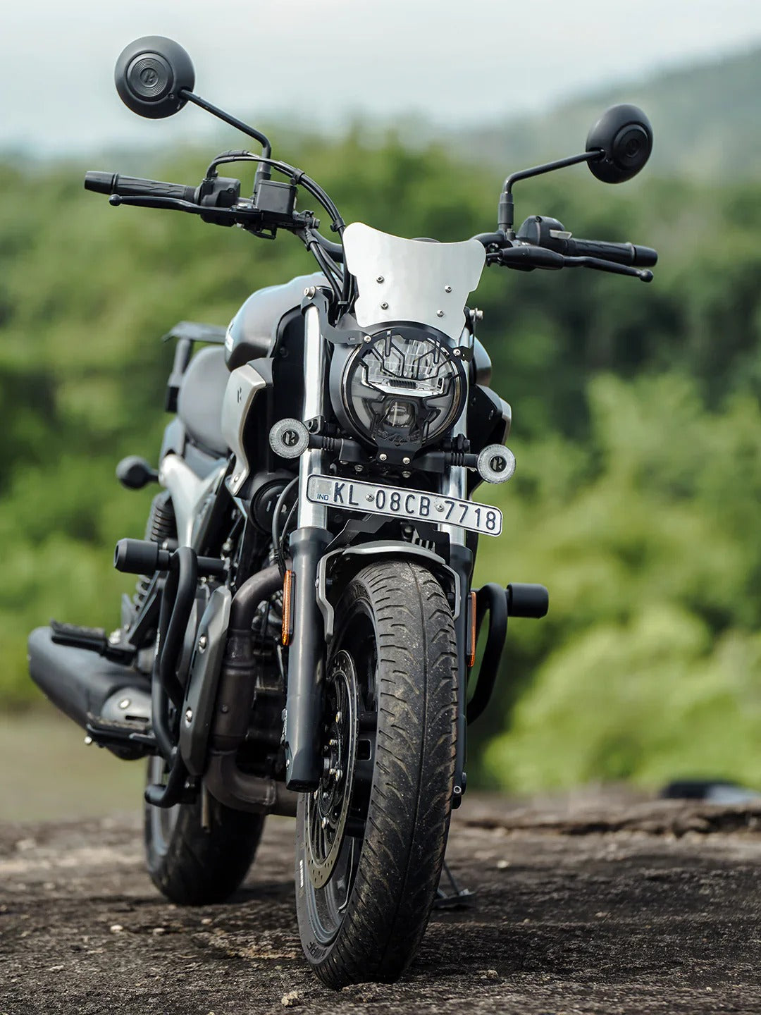 LCB Hero Mavrick 440 Zephyr Metal Visor With Number Plate Stay - Motodrift