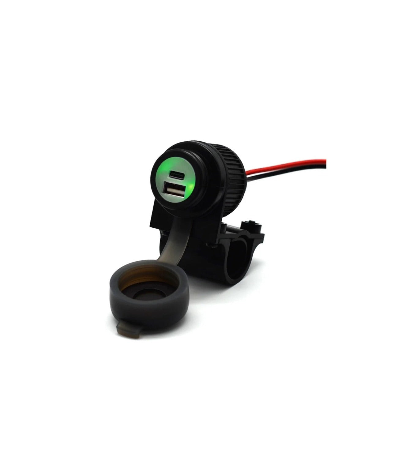 Clifftop Handlebar Mounted 36 W PD USB-C + QC 3.0 (Plastic) - Motodrift