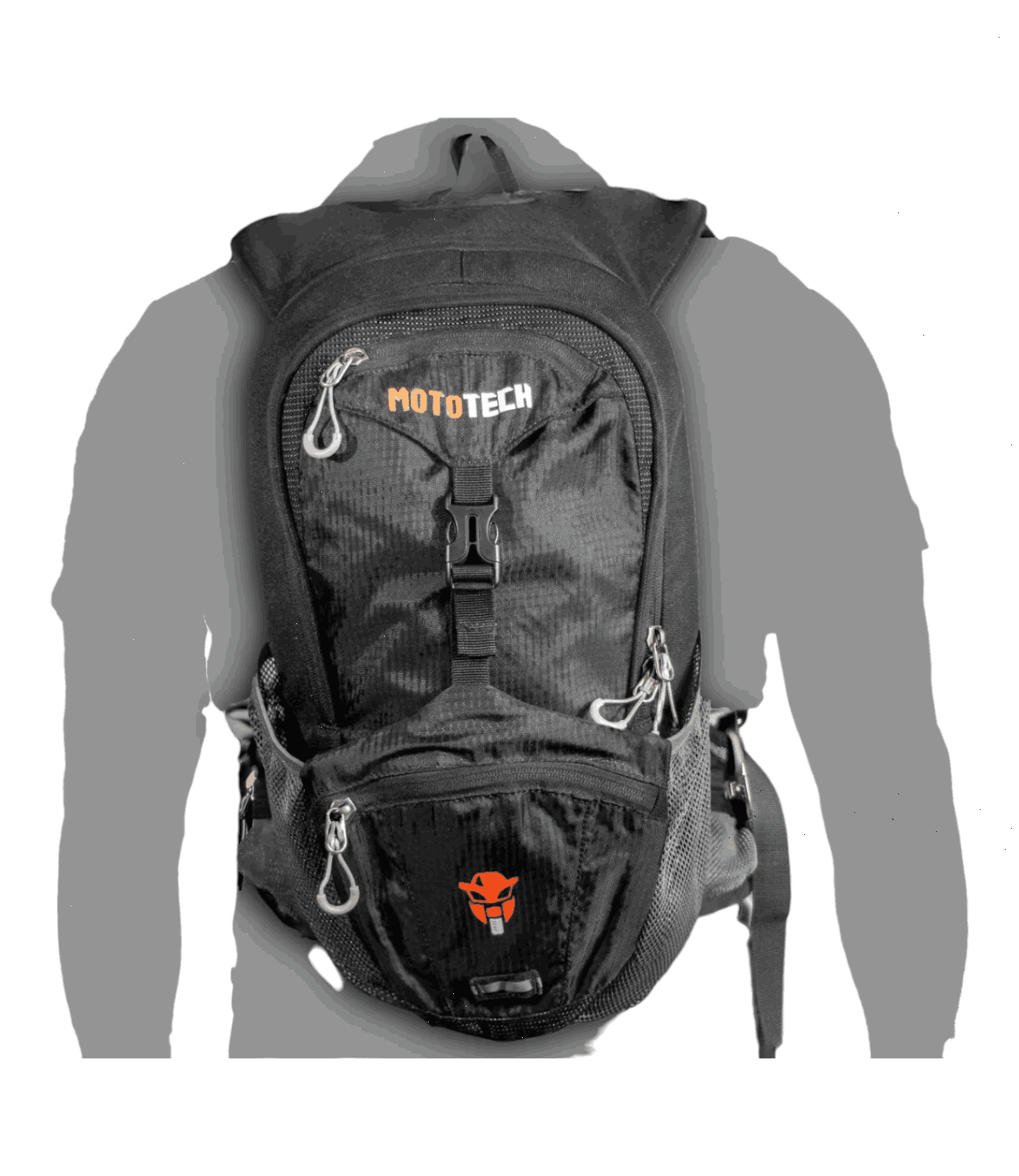 Mototech Stealth Hydration Backpack - 8 Litres - Black - Motodrift