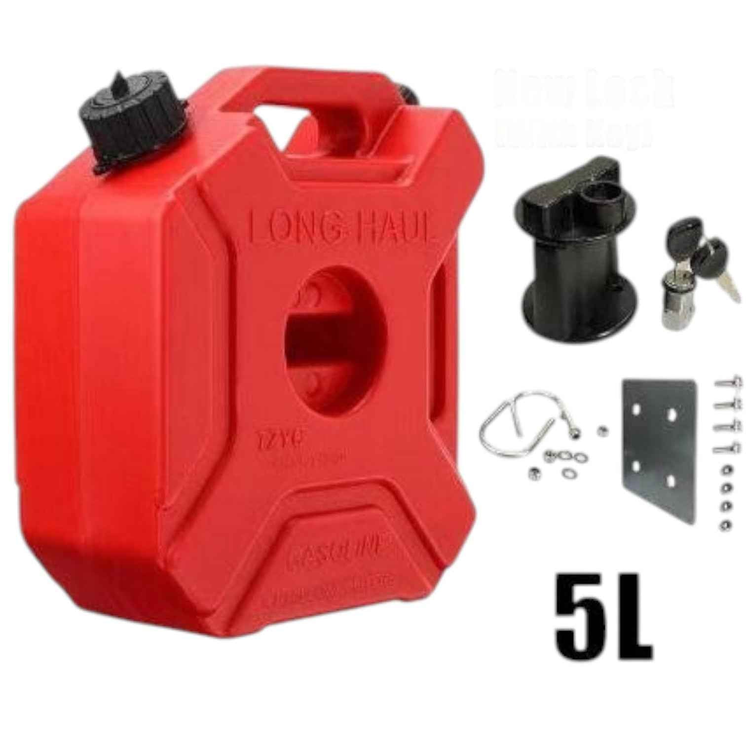 Motorcycle Jerry Can with Lock - 5Ltr