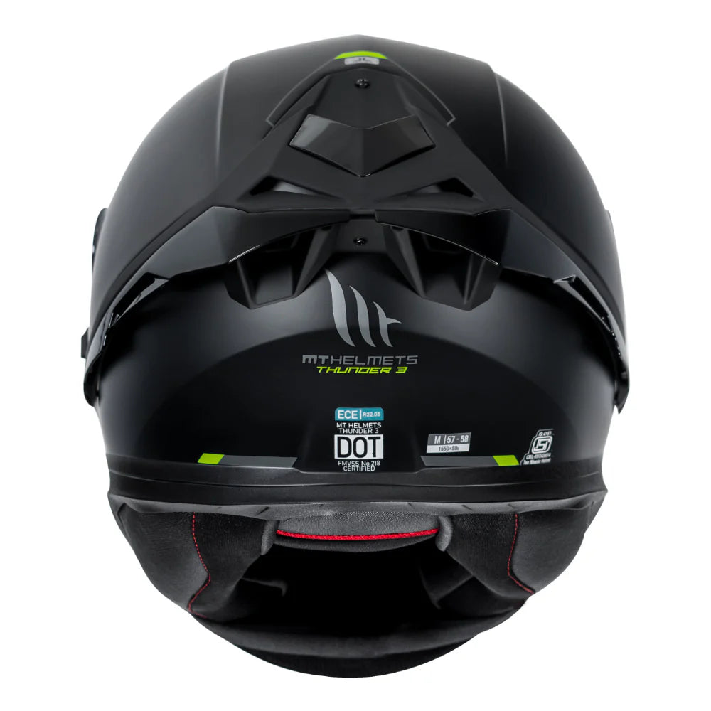 MT Thunder 3 Pro Solid Helmet (Matt) - Motodrift