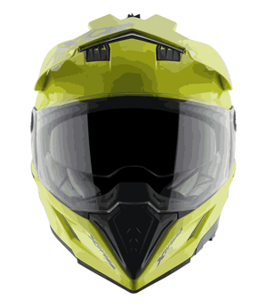 Axor XCross Dual Visor Helmet Neon Yellow - Motodrift