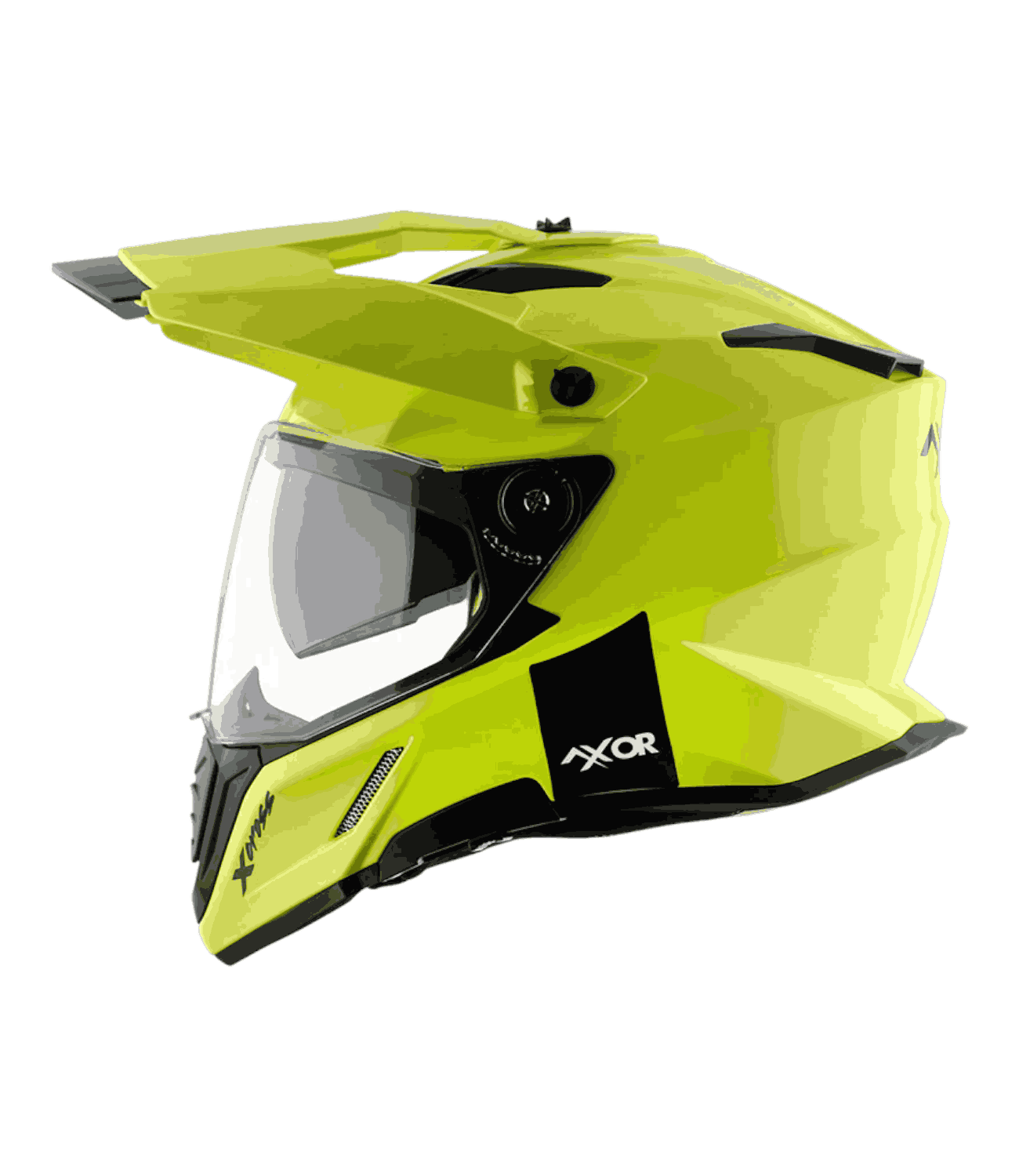 Axor X-Cross Dual Visor Helmet Neon Yellow - Motodrift