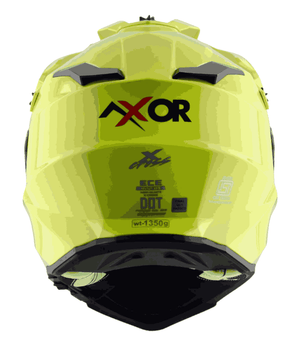 Axor XCross Dual Visor Helmet Neon Yellow - Motodrift