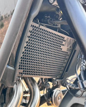 Zana Radiator Guard For Honda NX500 - Aluminium - Motodrift