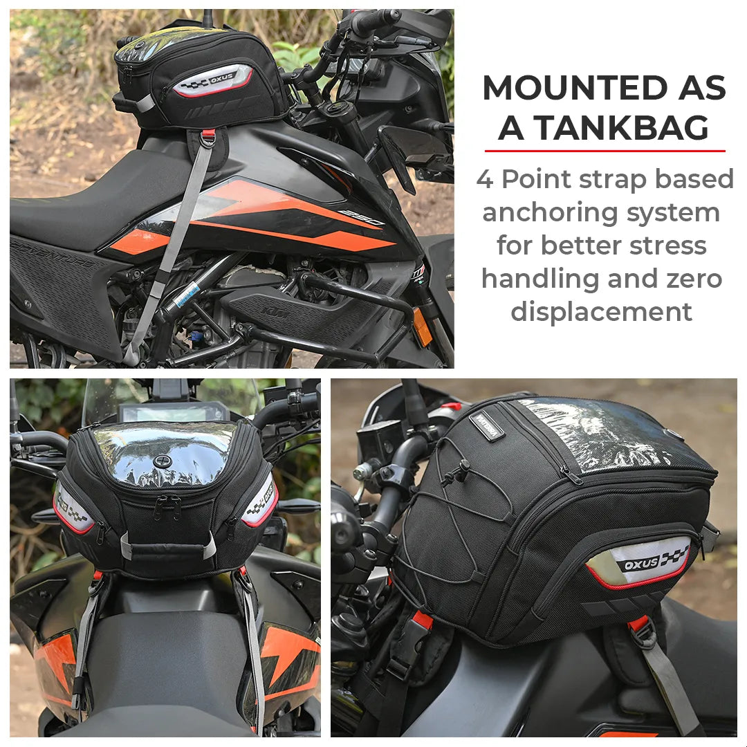 VIATERRA OXUS Universal Motorcycle Tank Bag (Strap Based) - Motodrift