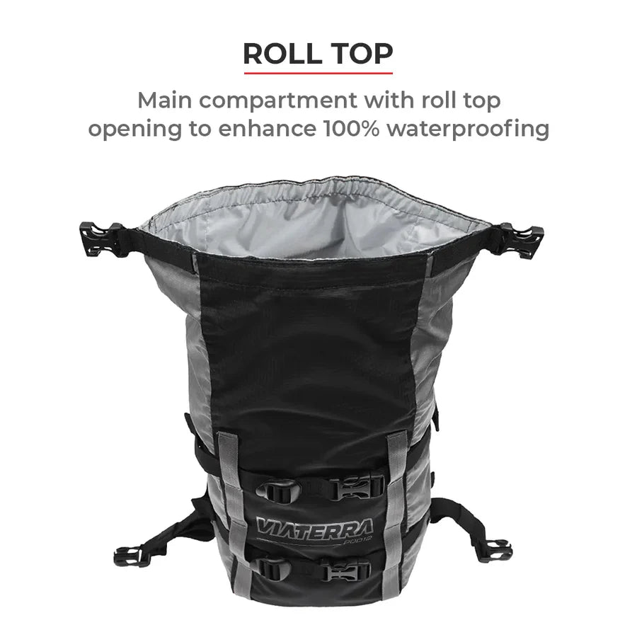 VIATERRA POD - 100% Waterproof Motorcycle Tail Bag - Motodrift