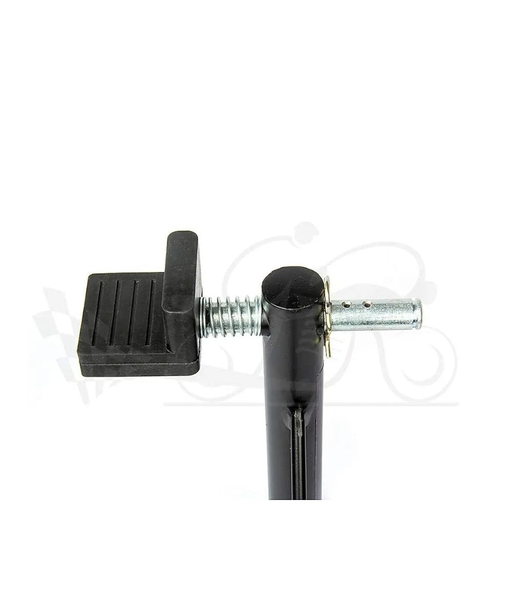 Grand Pitstop Non-Dismantable Universal Rear Paddock Stand with Skate Wheels - Black - Motodrift