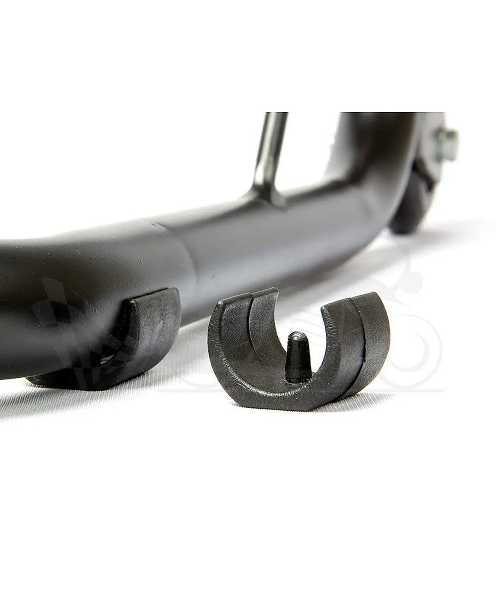 Grand Pitstop Non-Dismantable Universal Rear Paddock Stand with Skate Wheels - Black - Motodrift