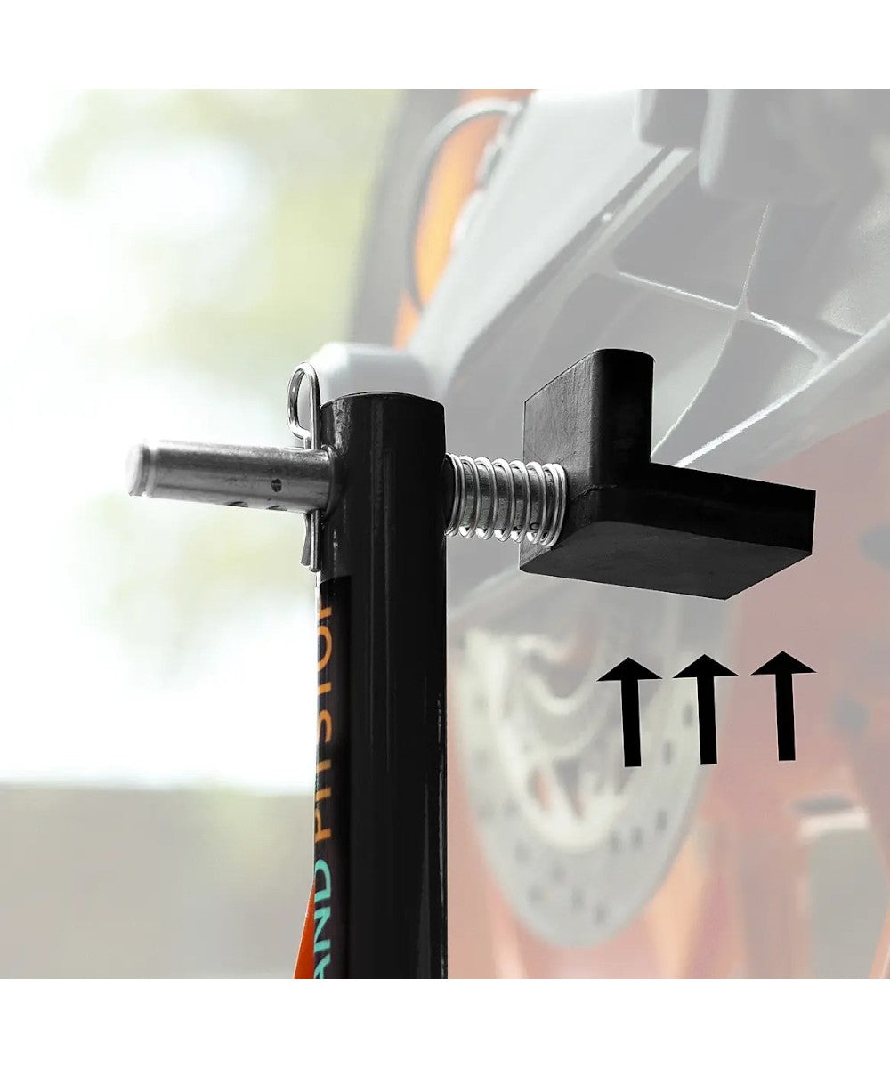 Grand Pitstop Dismantable Standard Rear Paddock Stand without Skate Wheels - Black - Motodrift