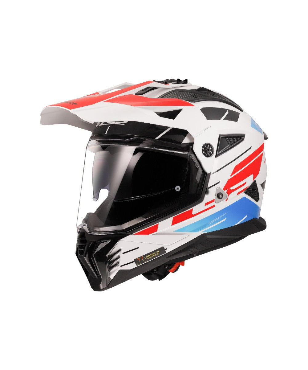 LS2 MX436 Pioneer II Namib White Blue Red - Motodrift