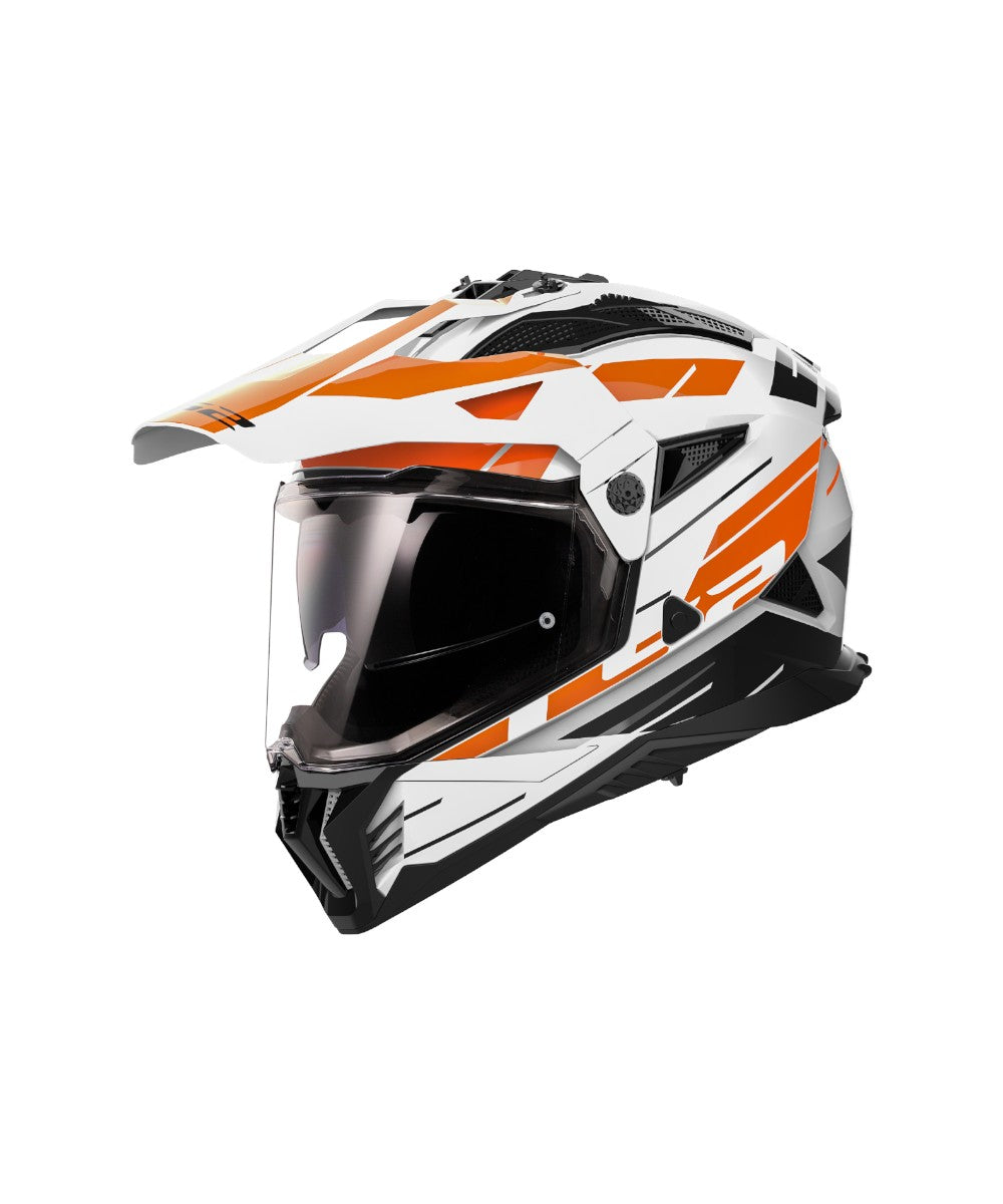 LS2 MX436 Pioneer II Namib White Orange - Motodrift