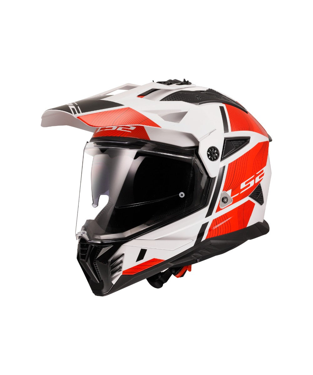LS2 MX436 Pioneer II Hill White Red - Motodrift