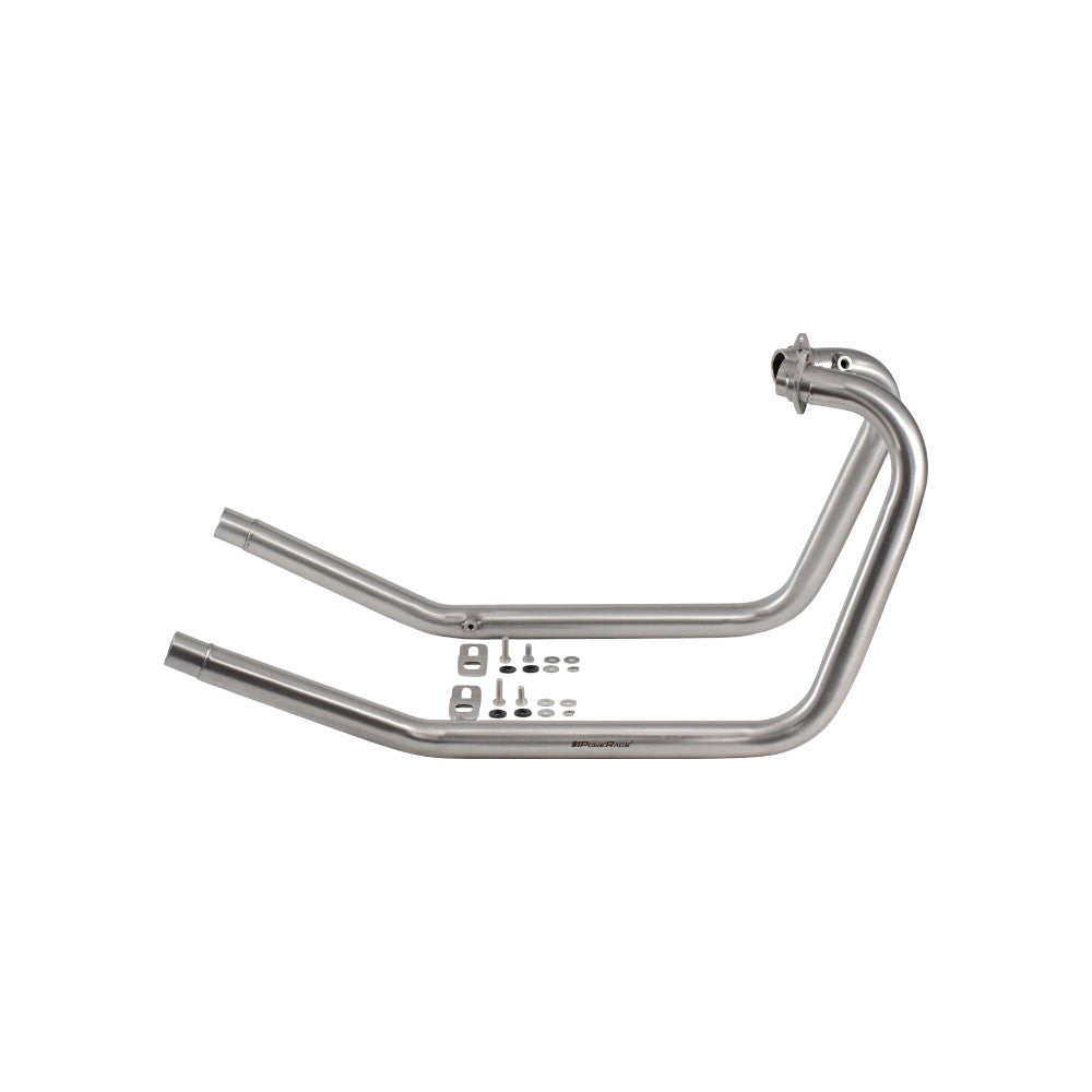 Powerage Performance Headers For Royal Enfield Continental GT / Interceptor 650 (Brushed Steel Finish) (Upto 2024) - Motodrift