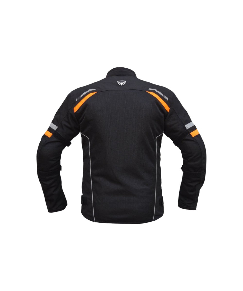 Bison Raptor V.2 – Black/Orange Jacket - Motodrift