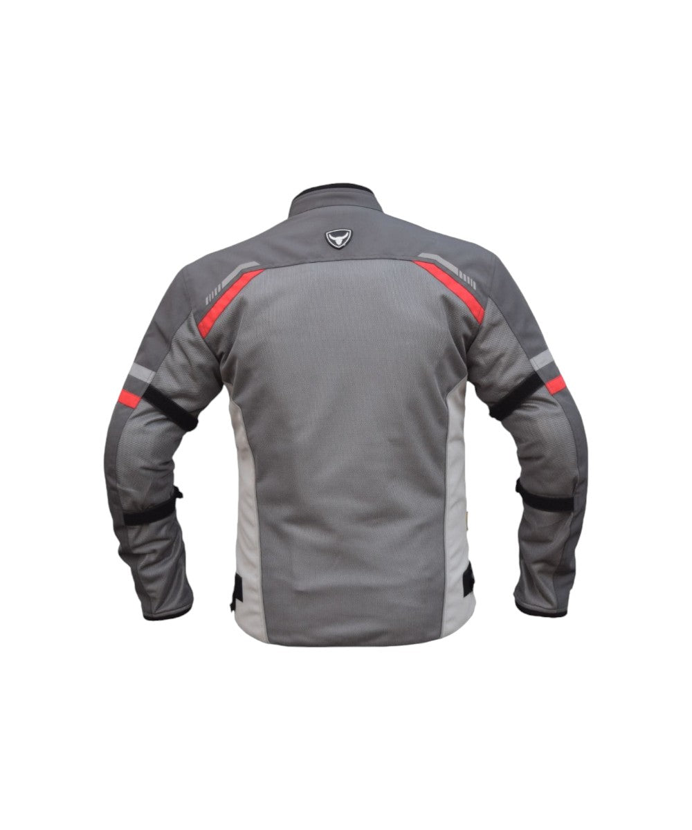 Bison Raptor V.2 – Grey / Red Jacket - Motodrift