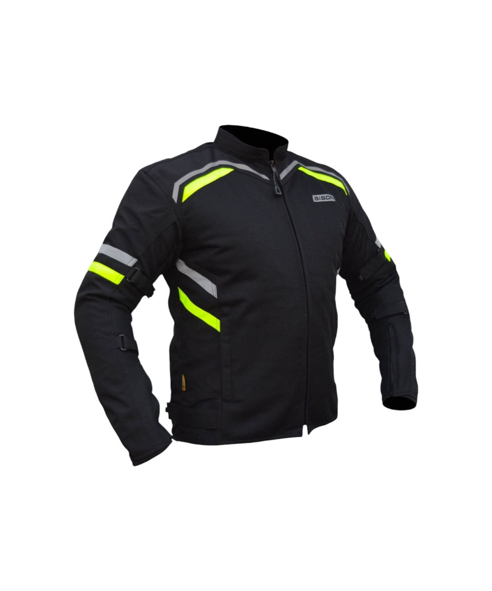 Bison Raptor V.2 – Black/Neon Jacket - Motodrift