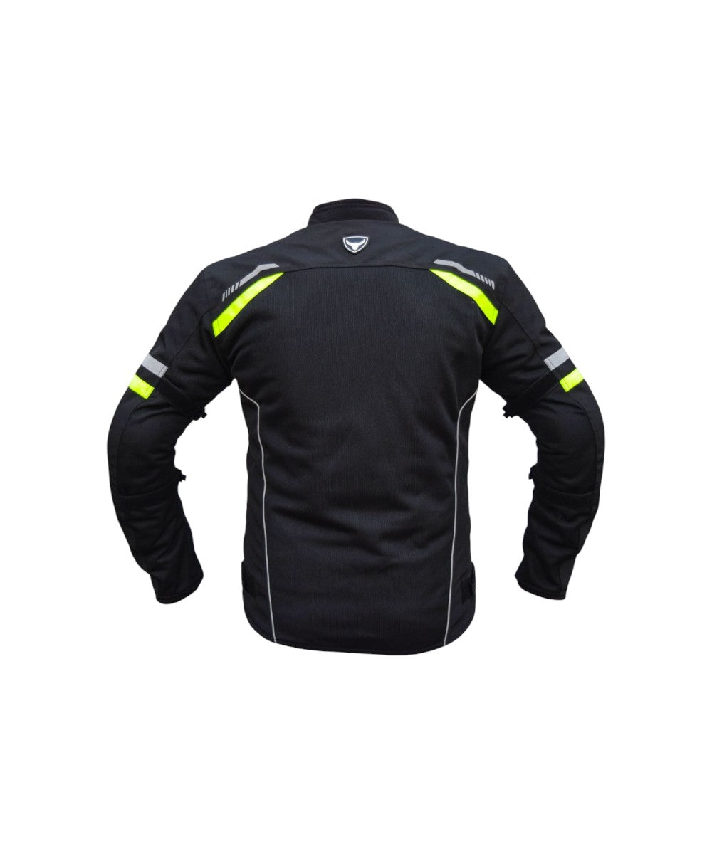 Bison Raptor V.2 – Black/Neon Jacket - Motodrift