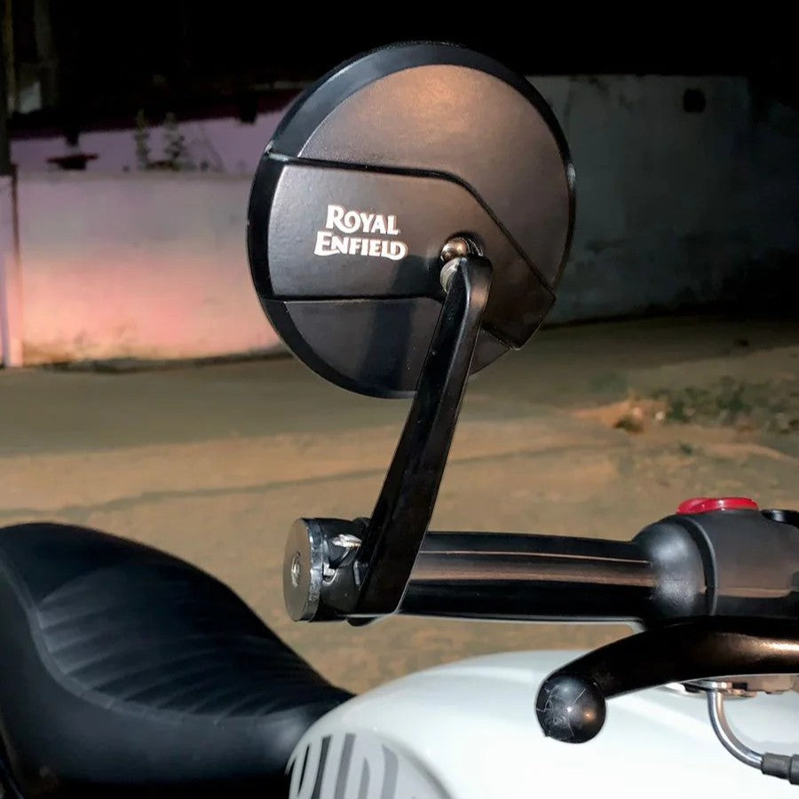 Round Barend Mirrors For Royal Enfield