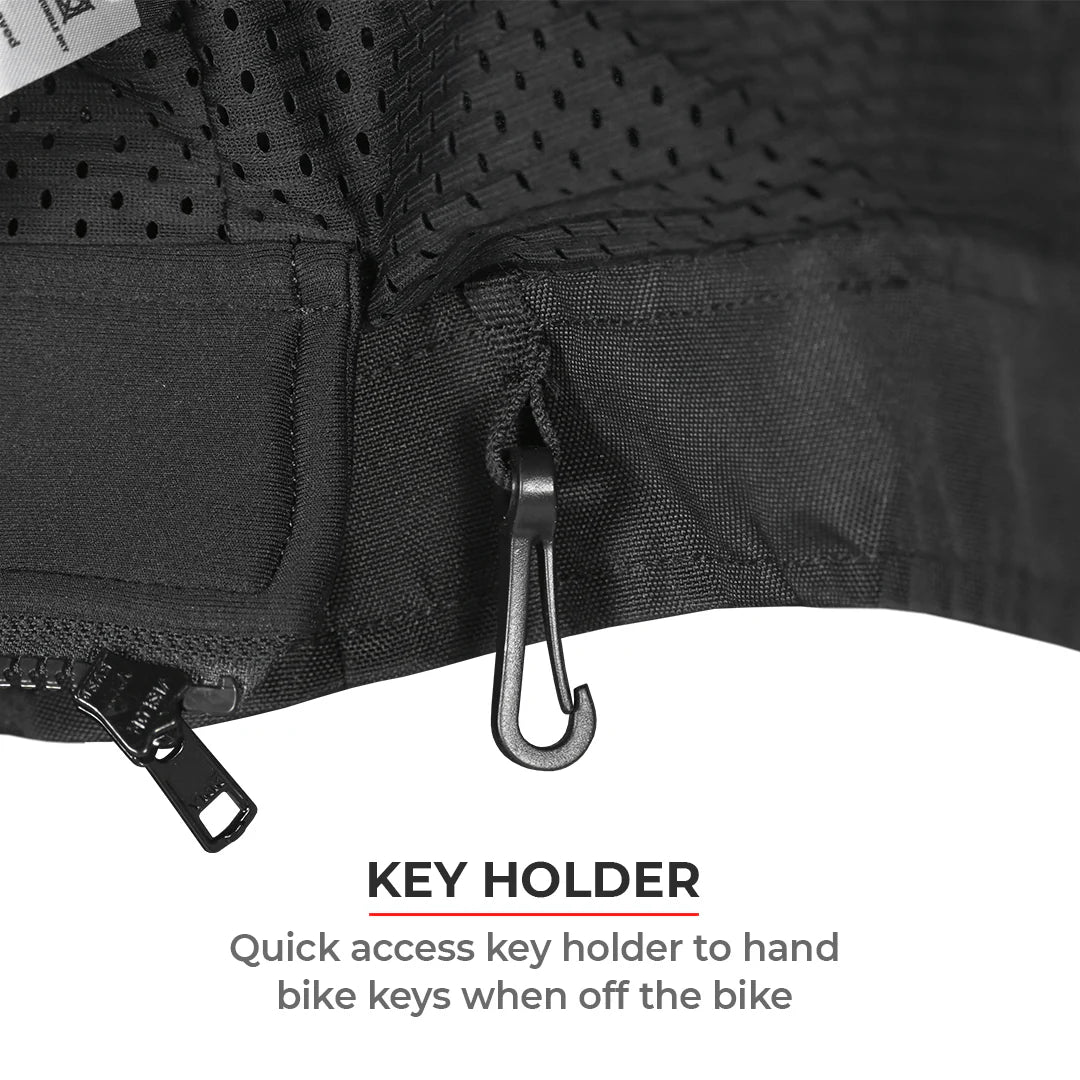 ViaTerra Spencer Street Mesh Riding Jacket - Black Orange - Motodrift