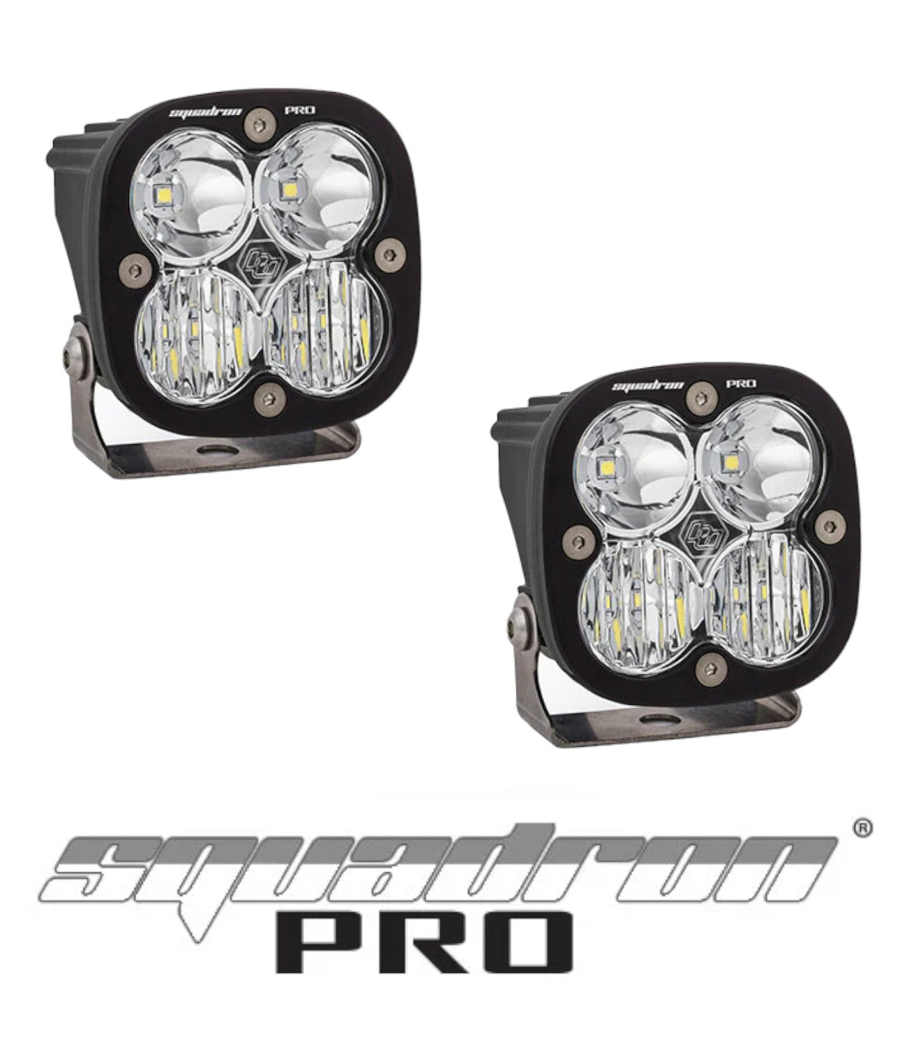 Baja Designs Squadron Pro LED Auxillary Lights - Black (Pair) - Motodrift